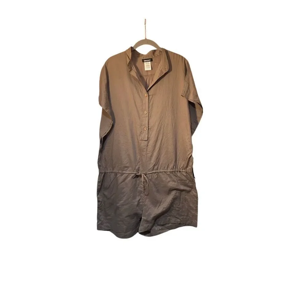 NWT DKNY woman’s flax swim button down coverup size large